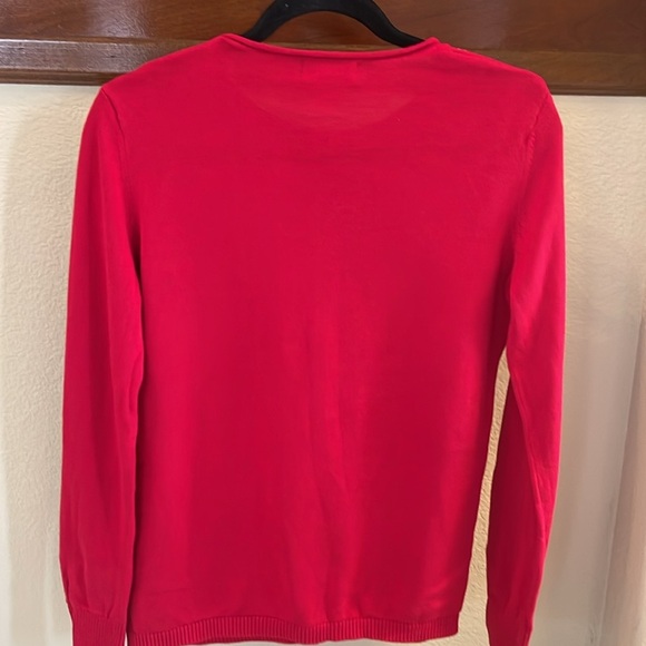 Calvin Klein Gold Stud Embellished Sweater in Red - Picture 10 of 14